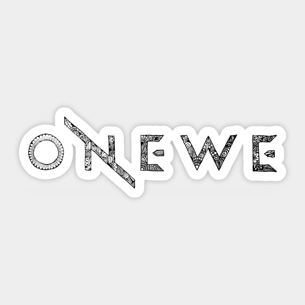 Zentangle Onewe Logo Onewe Sticker TeePublic